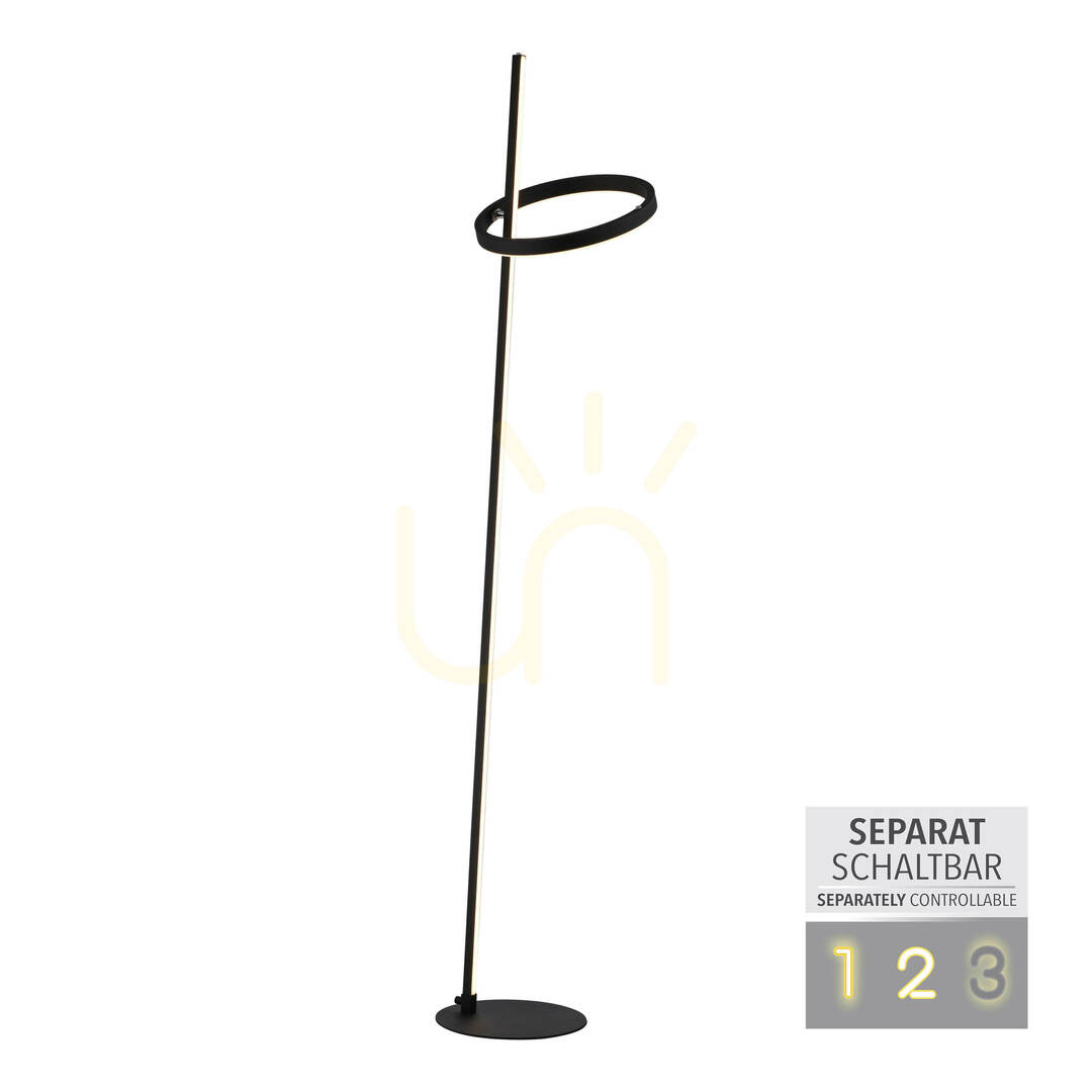 vyhliadka Stojaca lampa RITUS 15397-18, čierna, 2xLED Stojaca lampa RITUS 15397-18, čierna, 2xLED