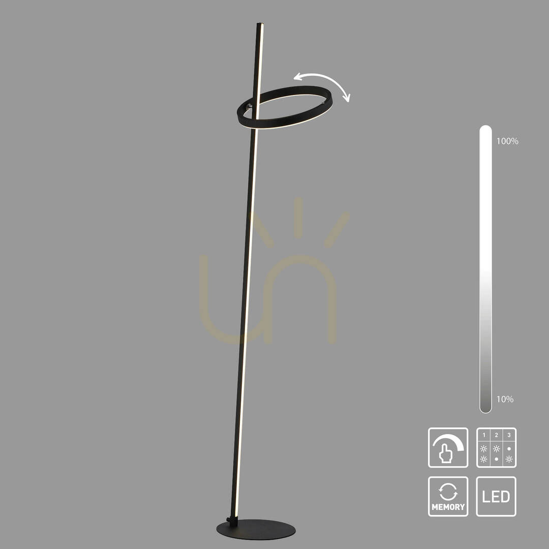 vyhliadka Stojaca lampa RITUS 15397-18, čierna, 2xLED Stojaca lampa RITUS 15397-18, čierna, 2xLED