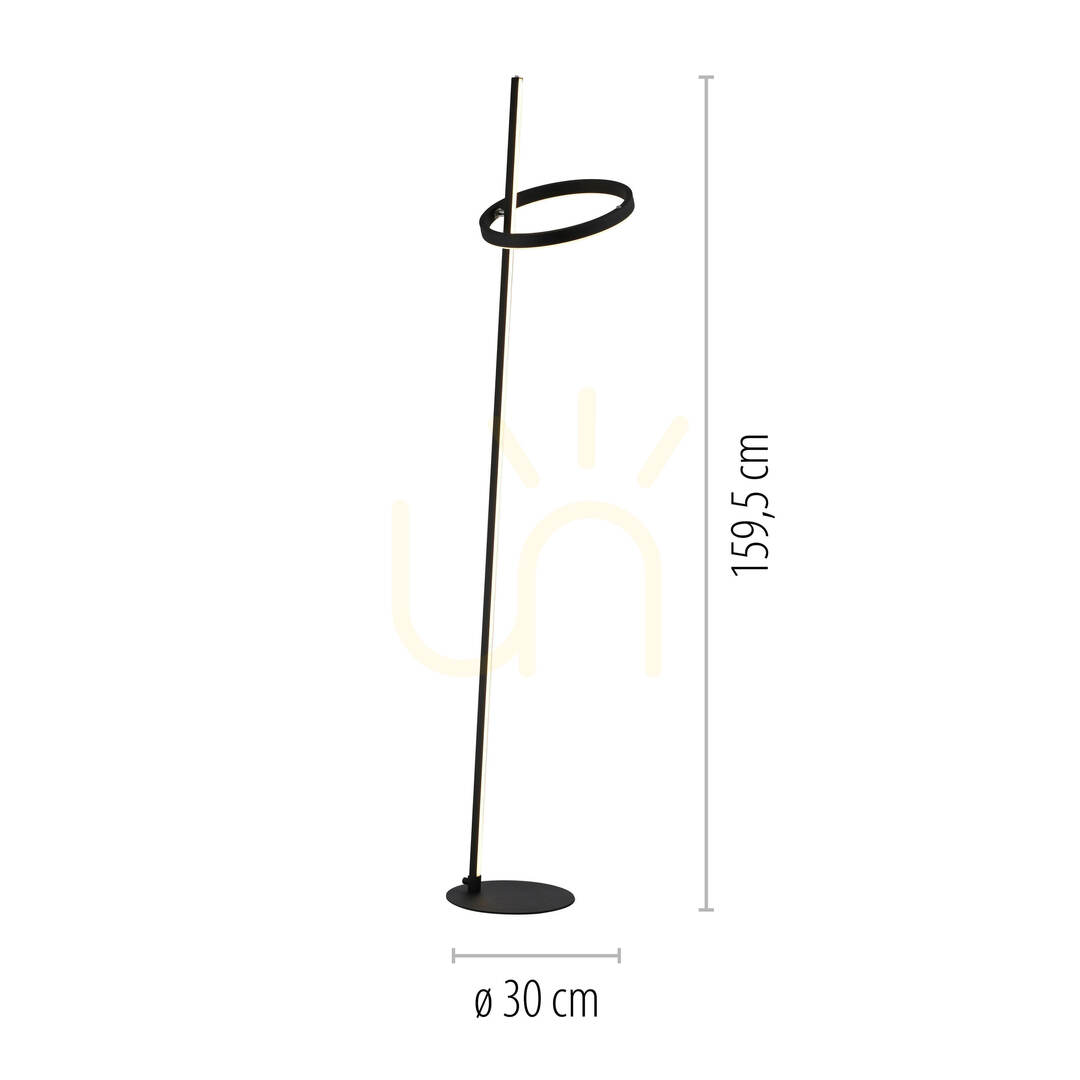 Displej Stojaca lampa RITUS 15397-18, čierna, 2xLED Stojaca lampa RITUS 15397-18, čierna, 2xLED