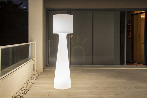 Skontrolujte GRACE 170 3104 Biela záhradná lampa s 1 LED žiarovkou