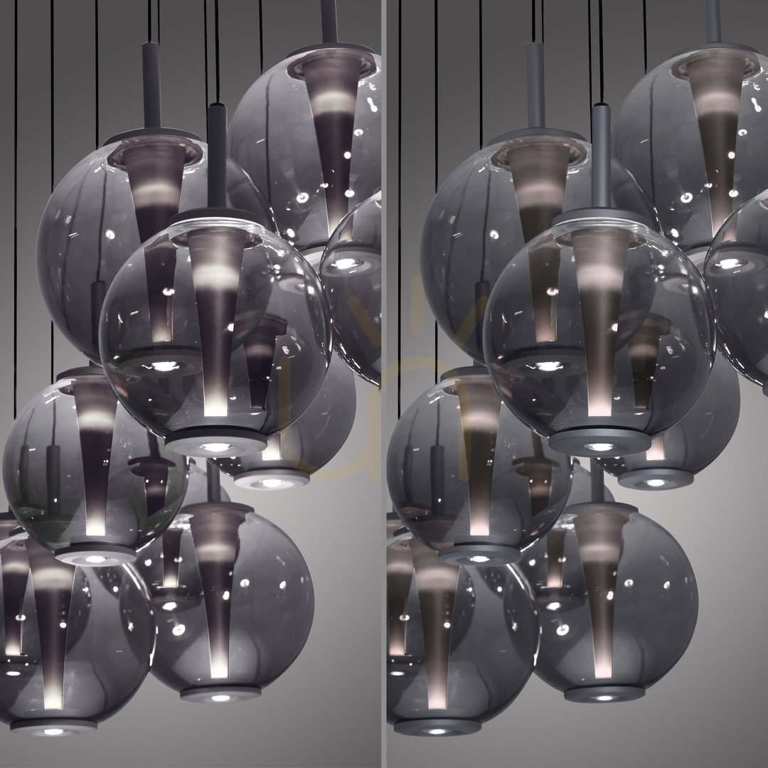 Skontrolujte PURE E-INFINITY 2221-15 Šedé závesné svietidlo s 10 LED diódami PURE E-INFINITY 2221-15 Šedé závesné svietidlo s 10 LED diódami