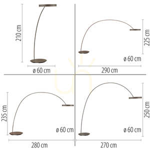 PURE CLIPSE-BOW 562-34 Stojaca lampa, hnedá, 2xLED small 6