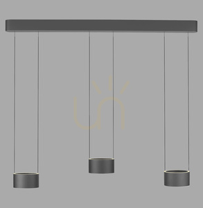 PURE CLIPSE 2473-15 Šedé závesné svietidlo s 6 LED diódami small 0