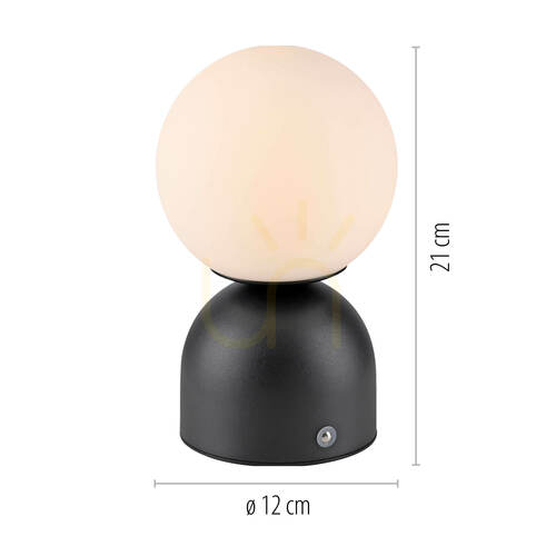Skontrolujte Stolná lampa RUDI 19218-18, čierna, 1xLED