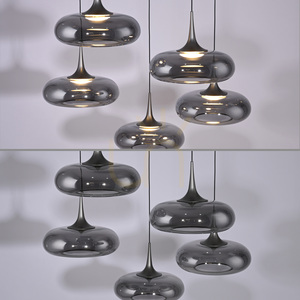 POSH 15694-15 Šedé závesné svietidlo s 5 LED diódami small 5