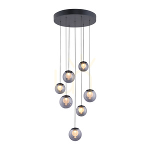 PURE POPUP 2587-15 Šedé závesné svietidlo s 7 LED diódami small 5