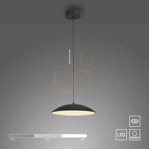 LENTE14606-18 Čierne závesné svietidlo s 1 LED žiarovkou small 1