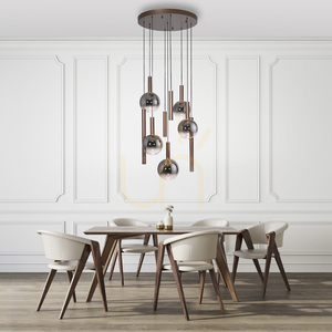 BOWL 2287-23 Hnedé závesné svietidlo s 9 LED diódami small 3