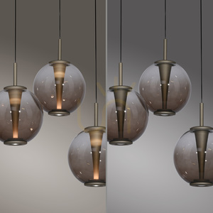 PURE E-Infinity 2222-97 Hnedé závesné svietidlo s 3 LED diódami small 7