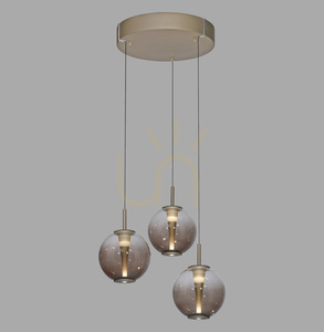 PURE E-Infinity 2222-97 Hnedé závesné svietidlo s 3 LED diódami small 0