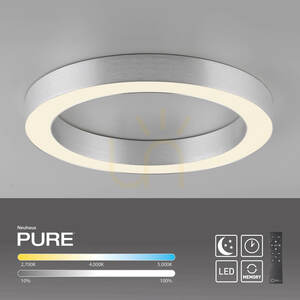 Stropné svietidlo PURE LINES ROUND 6310-95, strieborné, 1xLED 1 Stropné svietidlo PURE LINES ROUND 6310-95, strieborné, 1xLED small 1