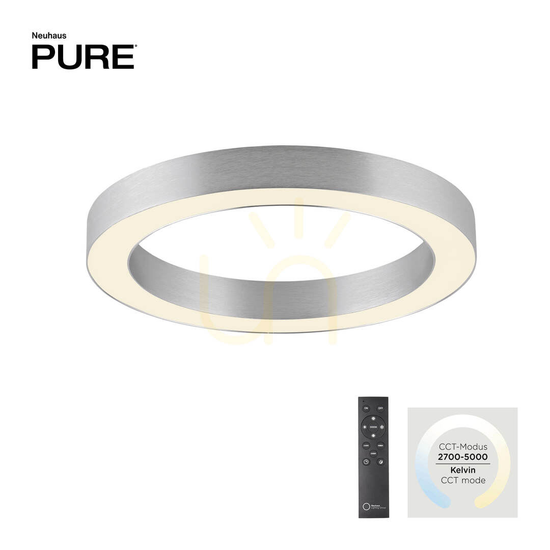Náhľad Stropné svietidlo PURE LINES ROUND 6310-95, strieborné, 1xLED Stropné svietidlo PURE LINES ROUND 6310-95, strieborné, 1xLED