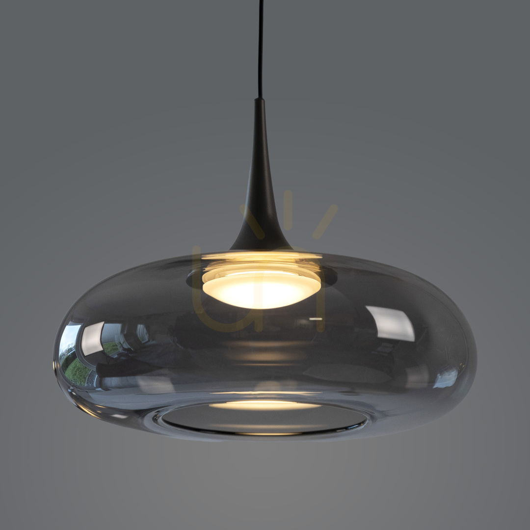 vyhliadka POSH 15692-15 Šedé závesné svietidlo s 1 LED žiarovkou POSH 15692-15 Šedé závesné svietidlo s 1 LED žiarovkou