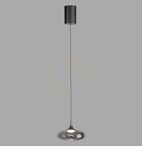 Skontrolujte POSH 15692-15 Šedé závesné svietidlo s 1 LED žiarovkou
