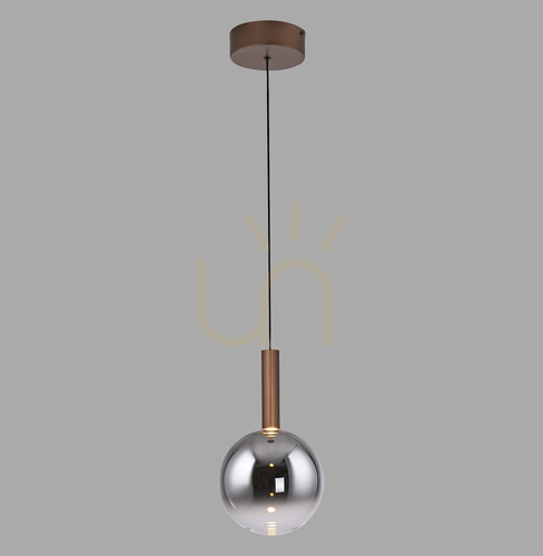 Skontrolujte Závesné svietidlo BOWL 2284-23, hnedé, 1xLED