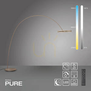 Stojaca lampa PURE LOOP-BOW 561-97, hnedá, 2xLED 1 Stojaca lampa PURE LOOP-BOW 561-97, hnedá, 2xLED small 1