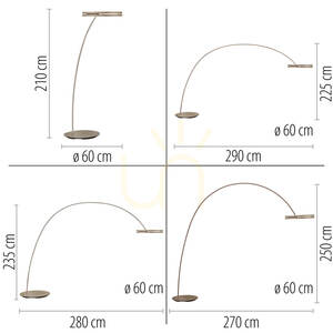 Stojaca lampa PURE LOOP-BOW 561-97, hnedá, 2xLED 4 Stojaca lampa PURE LOOP-BOW 561-97, hnedá, 2xLED small 4