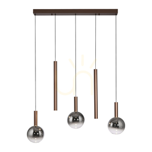 BOWL 2286-23 Hnedé závesné svietidlo s 5 LED diódami 2 BOWL 2286-23 Hnedé závesné svietidlo s 5 LED diódami small 2