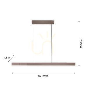 PURE MOTO-RISE 2545-34 Hnedé závesné svietidlo s 3 LED diódami 2 PURE MOTO-RISE 2545-34 Hnedé závesné svietidlo s 3 LED diódami small 2