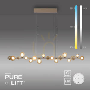 PURE E-POPUP 2558-97 Hnedé závesné svietidlo s 18 LED diódami 1 PURE E-POPUP 2558-97 Hnedé závesné svietidlo s 18 LED diódami small 1