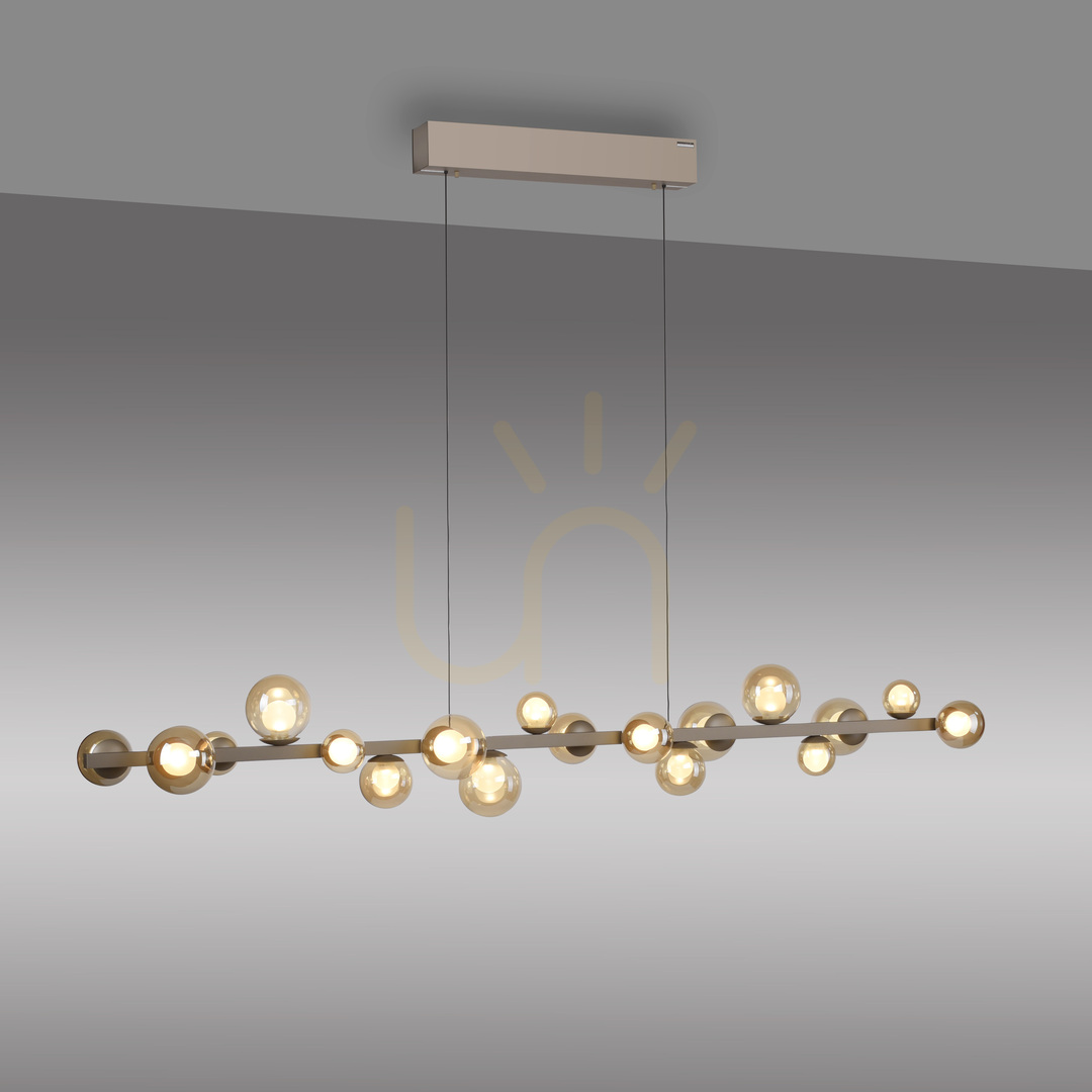 Šou PURE E-POPUP 2558-97 Hnedé závesné svietidlo s 18 LED diódami PURE E-POPUP 2558-97 Hnedé závesné svietidlo s 18 LED diódami