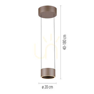 PURE CLIPSE 2471-97 Hnedé závesné svietidlo s 2 LED žiarovkami small 9