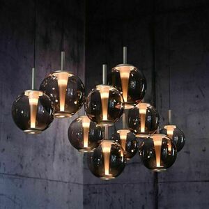 Hnedé závesné LED svietidlo PURE E-INFINITY 2221-97 s funkciou e-SLIDE small 9