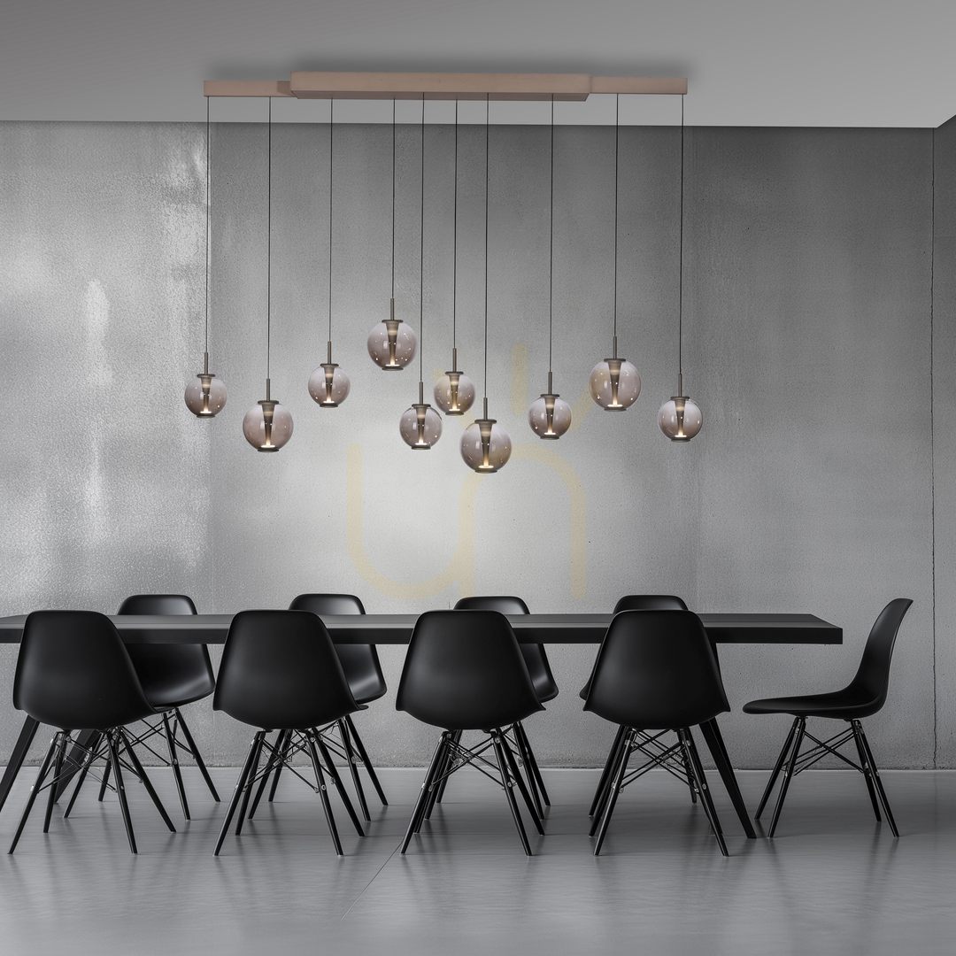 Displej PURE E-INFINITY 2221-97 Hnedé závesné svietidlo s 10 LED diódami PURE E-INFINITY 2221-97 Hnedé závesné svietidlo s 10 LED diódami