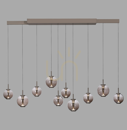 Skontrolujte PURE E-INFINITY 2221-97 Hnedé závesné svietidlo s 10 LED diódami