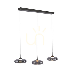 POSH 15693-15 Šedé závesné svietidlo s 3 LED diódami small 2
