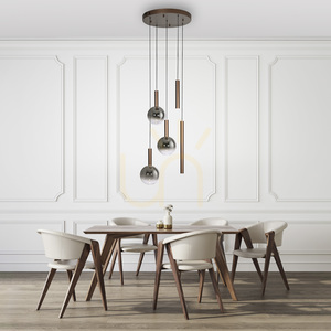 BOWL 2285-23 Hnedé závesné svietidlo s 5 LED diódami small 3