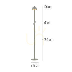 BELLIS 19245-43 Stojaca lampa, sivá, 1xLED small 7