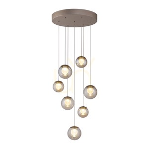 PURE POPUP 2587-97 Hnedé závesné svietidlo s 7 LED diódami small 5