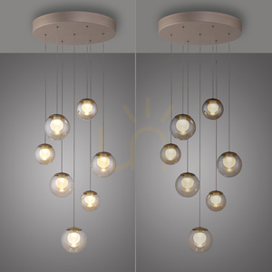PURE POPUP 2587-97 Hnedé závesné svietidlo s 7 LED diódami small 8