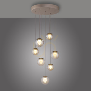 PURE POPUP 2587-97 Hnedé závesné svietidlo s 7 LED diódami small 9
