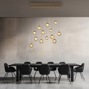 PURE POPUP 2590-97 Hnedé závesné svietidlo s 13 LED diódami small 3