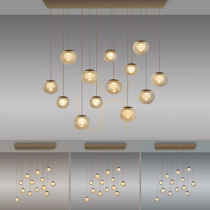 PURE POPUP 2590-97 Hnedé závesné svietidlo s 13 LED diódami small 4