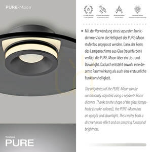 Stropné svietidlo PURE MOON 6094-15, sivé, 2xLED small 5