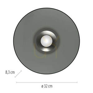 Stropné svietidlo PURE MOON 6094-15, sivé, 2xLED small 8