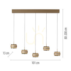 PURE FALLING RINGS 2504-97 Hnedé závesné svietidlo s 5 LED diódami 7 PURE FALLING RINGS 2504-97 Hnedé závesné svietidlo s 5 LED diódami small 7