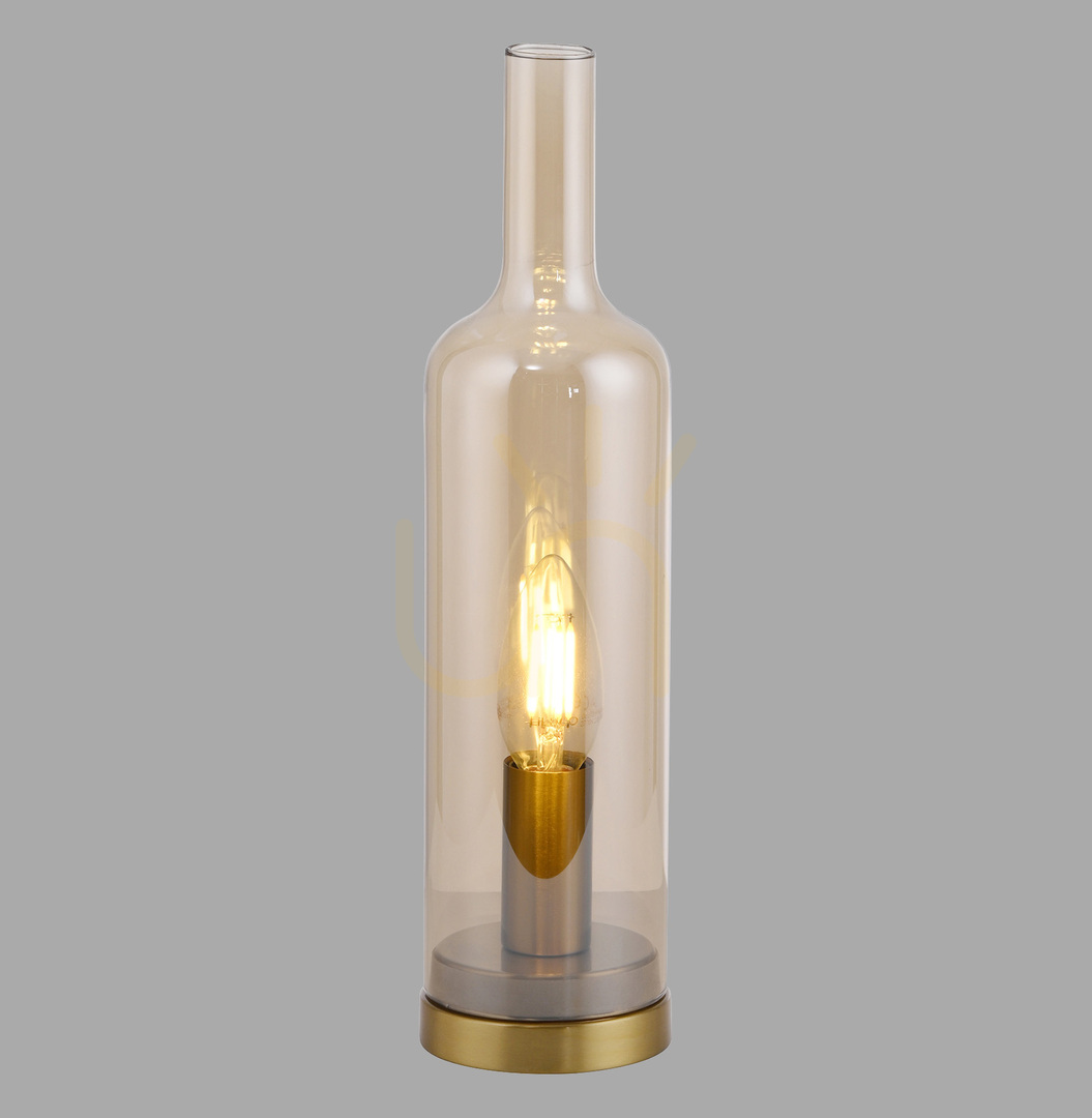 Skontrolujte Stolná lampa BOTTLE14006-27, jantárová, 1xE14 Stolná lampa BOTTLE14006-27, jantárová, 1xE14