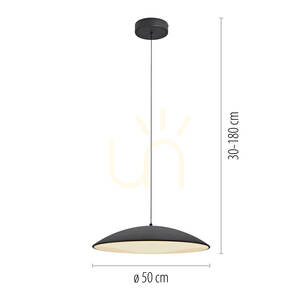 LENTE14607-18 Čierne závesné svietidlo s 1 LED žiarovkou small 7