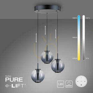 Závesné svietidlo PURE E-Infinity 2222-15, šedé, 3xLED 1 Závesné svietidlo PURE E-Infinity 2222-15, šedé, 3xLED small 1