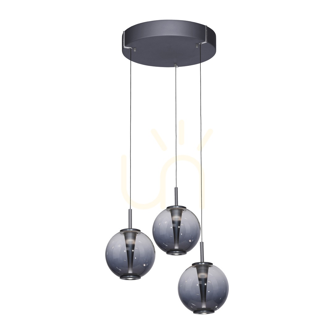 Náhľad Závesné svietidlo PURE E-Infinity 2222-15, šedé, 3xLED Závesné svietidlo PURE E-Infinity 2222-15, šedé, 3xLED