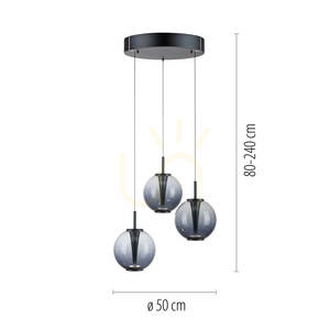 Závesné svietidlo PURE E-Infinity 2222-15, šedé, 3xLED 7 Závesné svietidlo PURE E-Infinity 2222-15, šedé, 3xLED small 7