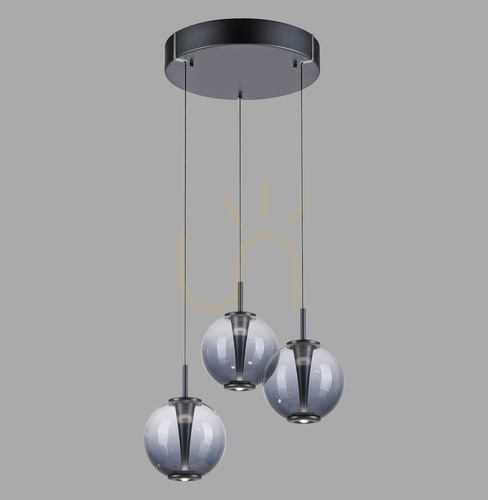 Skontrolujte Závesné svietidlo PURE E-Infinity 2222-15, šedé, 3xLED