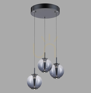 Závesné svietidlo PURE E-Infinity 2222-15, šedé, 3xLED 0 Závesné svietidlo PURE E-Infinity 2222-15, šedé, 3xLED small 0