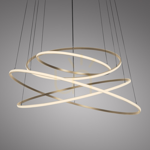 Skontrolujte PURE E-FLYING RINGS 2566-97 Hnedé závesné svietidlo s 1xLED