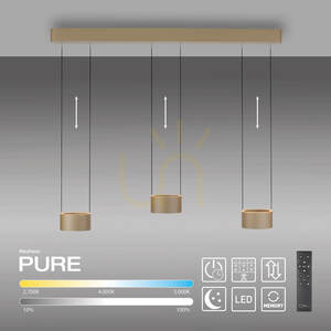 PURE CLIPSE 2473-97 Hnedé závesné svietidlo s 6 LED diódami small 1