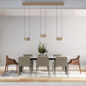 PURE CLIPSE 2473-97 Hnedé závesné svietidlo s 6 LED diódami small 4